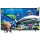 Axen 3D Uydu Alıcılı Full HD 43 inç LED televizyon, deniz canlıları görüntüsü ve siyah çerçevesiyle