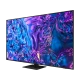 Samsung 85Q70D 85 inç QLED Ultra HD 4K TV, canlı mor-mavi görsellerle önden sergileniyor