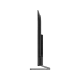 TCL 55C728G Ultra HD 4K LED televizyonun siyah yan görünümü, ince tasarım ve bağlantı portları öne çıkar.