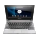 Lenovo Flex A10 16 GB siyah tablet; ekran açık ve uygulama simgeleri görünen cihaz önü.