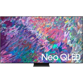 Samsung 98QN100B Ultra HD 4K QLED TV Neo QLED ekranında renkli görüntü, mağaza vitrin ürünü