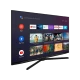 Beko B55 B 975 A Ultra HD 4K TV, siyah çerçeveli ekranda akıllı TV uygulamaları arayüzü