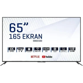Saba SB65500 Ultra HD 4K LED televizyon, 65 inç geniş ekranlı Smart TV modeli