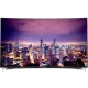 Grundig 55 FLX 9595 BP Ultra HD 4K LED televizyon, şehir manzarası gösteren geniş ekranlı TV