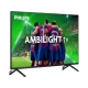 Philips 43PUS8309 Ultra HD 4K LED televizyon; yeşil futbol sahnesi ve Ambilight TV teması ekranda