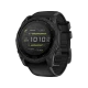 Garmin tactix 8 51mm Solar Elite siyah akıllı saat, yuvarlak ekranı ve silikon kayışıyla önden görünüm