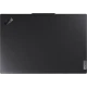 Siyah Lenovo ThinkPad P16v G3 21RS000BTX iş ve ofis laptopu, üst kapak tasarımı ve logo detaylarıyla