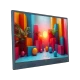 Vestel 32FA9950L Full HD LED TV, siyah çerçeveli ekranında renkli geometrik dekorlar gösteriyor