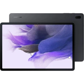 Siyah Samsung Galaxy Tab S7 FE WiFi, önde tablet ekranı görünen vitrin ürünü