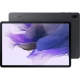 Siyah Samsung Galaxy Tab S7 FE WiFi, önde tablet ekranı görünen vitrin ürünü