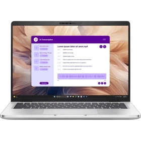 Dell Pro 14 Plus PB14250 gri iş ve ofis laptopu açık ekranda arayüz, modern tasarım önden görünüm
