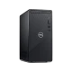Dell Inspiron 3881 B40F82GTXN masaüstü bilgisayar, siyah kule kasası ve ön panel bağlantı noktalarıyla.