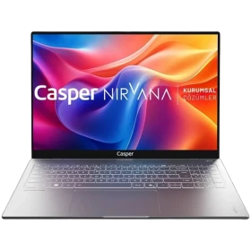 Casper Nirvana S200.1342-8X00A-G-F-D200 gri iş ve ofis laptopu, renkli ekran arayüzüyle vitrin görüntüsü