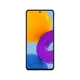 Samsung Galaxy A52s siyah akıllı telefonun önden görünümü, ekranı açık vitrin ürün çekimi