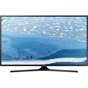 Samsung 50KU7000 Ultra HD 4K LED televizyon, siyah çerçeveli vitrinde gösterilen ekran görüntüsü