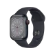 Apple Watch Series 8 Cellular 41 mm siyah alüminyum kasa ve spor kordonlu akıllı saat