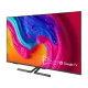 Beko B65 Q 990 AY Ultra HD 4K TV, renkli ekranı ve ayaklı tasarımıyla önden açılı görünüm