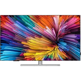 Beko B65 OLED D 975 A Ultra HD 4K TV, renkli ekranı ve ince çerçevesiyle önden görünüm
