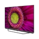 Arçelik A43 C 890 A Ultra HD 4K siyah LED televizyon, ekranda canlı mor çiçek görüntüsüyle