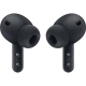 Samsung Galaxy Buds 4 Pro tam kablosuz siyah kulaklıkların önden görünümü