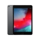 Apple iPad Mini 5 64 GB 4G gri tablet ön arka görünüm, canlı ekran ve ev tuşu ile vitrinde