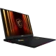 MSI Raider A18 HX A9WHG-266TR siyah oyuncu laptop; RGB ışıklı klavye ve ejderha logosu öne çıkıyor.