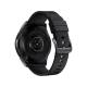 Samsung Galaxy Watch 42mm siyah akıllı saat, yuvarlak arka yüzü ve ayarlanabilir silikon kayışıyla