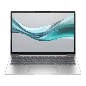 HP EliteBook 630 G11 9C0F2EA gümüş renkli ultrabook laptop, kavisli ekran tasarımı ile açık görünüyor