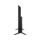 Vestel 43F9600 Full HD FHD TV’nin siyah LED televizyon olarak yandan görünümü, ayakları ve ince tasarımı