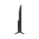 Axen AX43QFMLN-T08I Full HD FHD TV’nin siyah renkli ince yan profili ve ayak tasarımı
