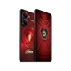 Kırmızı Poco X7 Pro Ironman Edition akıllı telefon, Iron Man temalı arka kapak ve ön ekran tasarımıyla