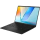 Asus Vivobook S14 OLED S5406SA-QD070W siyah ultrabook dizüstü bilgisayar, açık ekran görünümü
