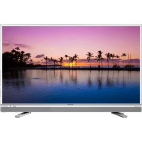 Arçelik A55L 6750 5W Full HD LED televizyon, gün batımı manzarası gösteren ekranıyla önden görünüm