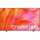 Samsung 98U9000H Ultra HD 4K TV, ince siyah çerçeveli ekranda canlı renkli Crystal UHD görüntü