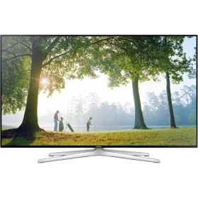 Samsung 48H6240 Full HD FHD LED TV, vitrin görseli, siyah ince tasarım ve panoramik manzara ekranda