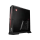 MSI MPG Trident A 11TG-2097TR siyah masaüstü bilgisayar, kompakt kasa ve kırmızı detaylarla önden görünüm