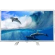 Axen Olympus 42 inç beyaz LED Full HD televizyon, ekranda yunuslu deniz görüntüsüyle