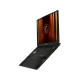 MSI Stealth 18 HX AI A2XWHG-082TR siyah oyuncu laptop, açık ekran ve klavyeyle önden görünüm