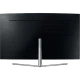 Samsung 65Q7C Ultra HD 4K QLED televizyonun siyah şık tasarım ekranı ve ayak görünümü