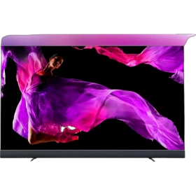 Philips 65OLED903 Ultra HD 4K OLED televizyon ekranında mor renkli dinamik sahne görüntüsü