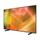 Samsung 70AU8089 Ultra HD 4K LED televizyon ekranında renkli görüntü, genel siyah tasarım