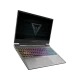 Casper Excalibur G880.1362-BFA0X-C gri oyuncu laptop; RGB aydınlatmalı klavye ve açılır ekran görünümü.