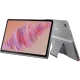 Lenovo Tab Plus TB351UF 256 GB gri öğrenci tableti, ekran görüntüsü ve arka görünüm ile birlikte