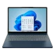 Lenovo IdeaPad Slim 3 83K10060TR006 mavi iş ve ofis laptopu, açık ekranlı önden görünüm