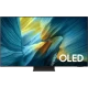 Samsung 65S95F 65 inç OLED Ultra HD 4K televizyon; canlı mavi-sarı ekran görüntüsüyle vitrin görünümü