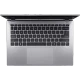 Üstten görünümde gümüş Acer Swift Go 14 SFG14-73-75DT ultrabook laptop, geniş touchpad ve klavye detayı