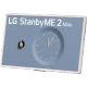 LG StanbyME 2 Max 32LX6BPGA Ultra HD 4K televizyonun açık ekranında saat arayüzü görülüyor