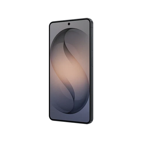 Samsung Galaxy S26 siyah akıllı telefon, ince çerçeveli ekran ve ön kamera deliğiyle önden görünüm