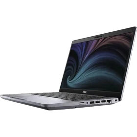 Dell Latitude 5410 N010L541014EMEA_U gri iş ve ofis laptopu; açık ekran ve entegre bağlantı portları görünüyor.