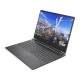HP Victus Gaming 16-r1700nt siyah oyuncu laptop, oyun ekranı açık, klavye ve menteşe görünüyor
